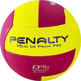 Мяч вол. пляжн. PENALTY BOLA VOLEI DE PRAIA PRO, 5415902013-U, р.5, микрофибра, термосш.,жел-роз